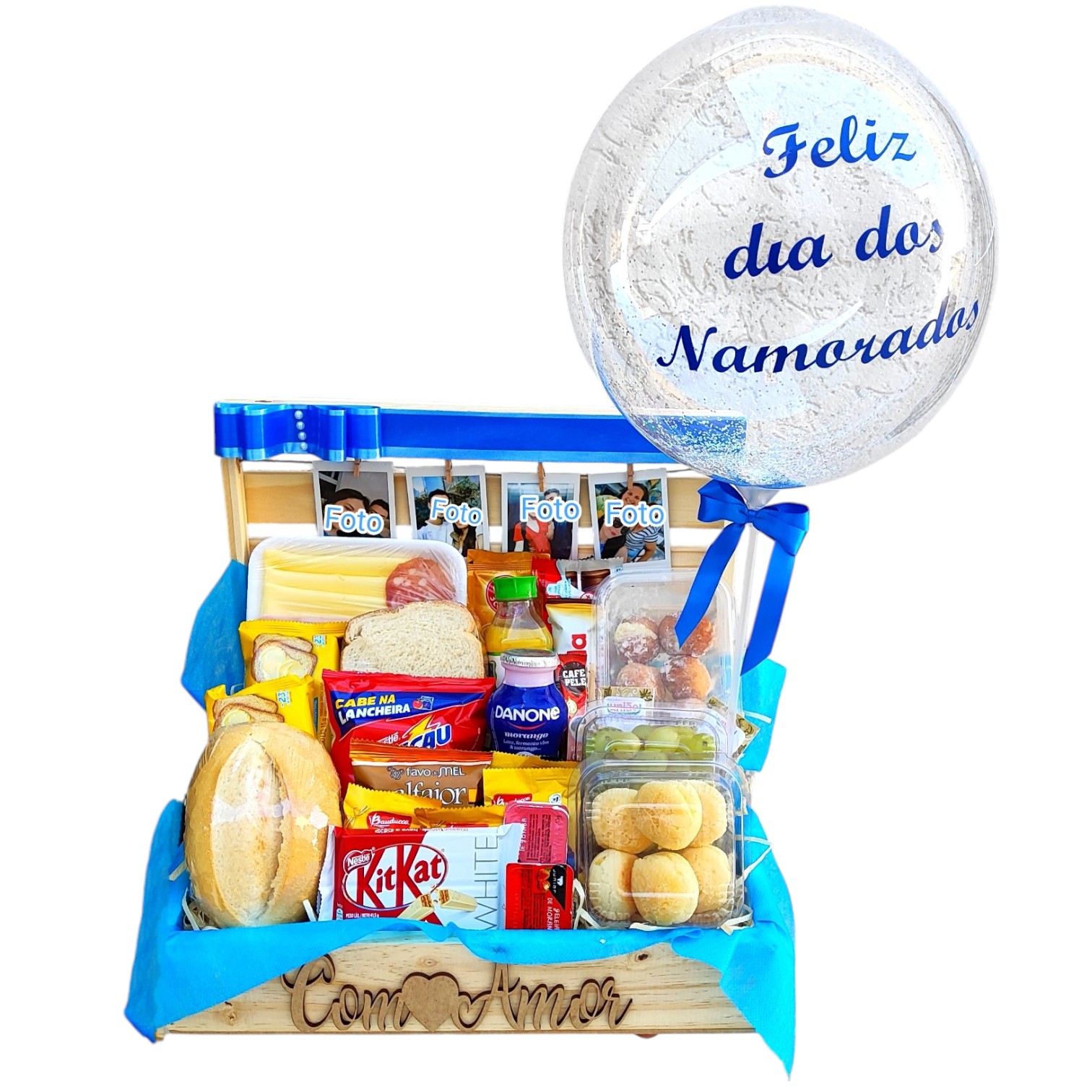 Cesta de dia dos namorados lindo amanhecer