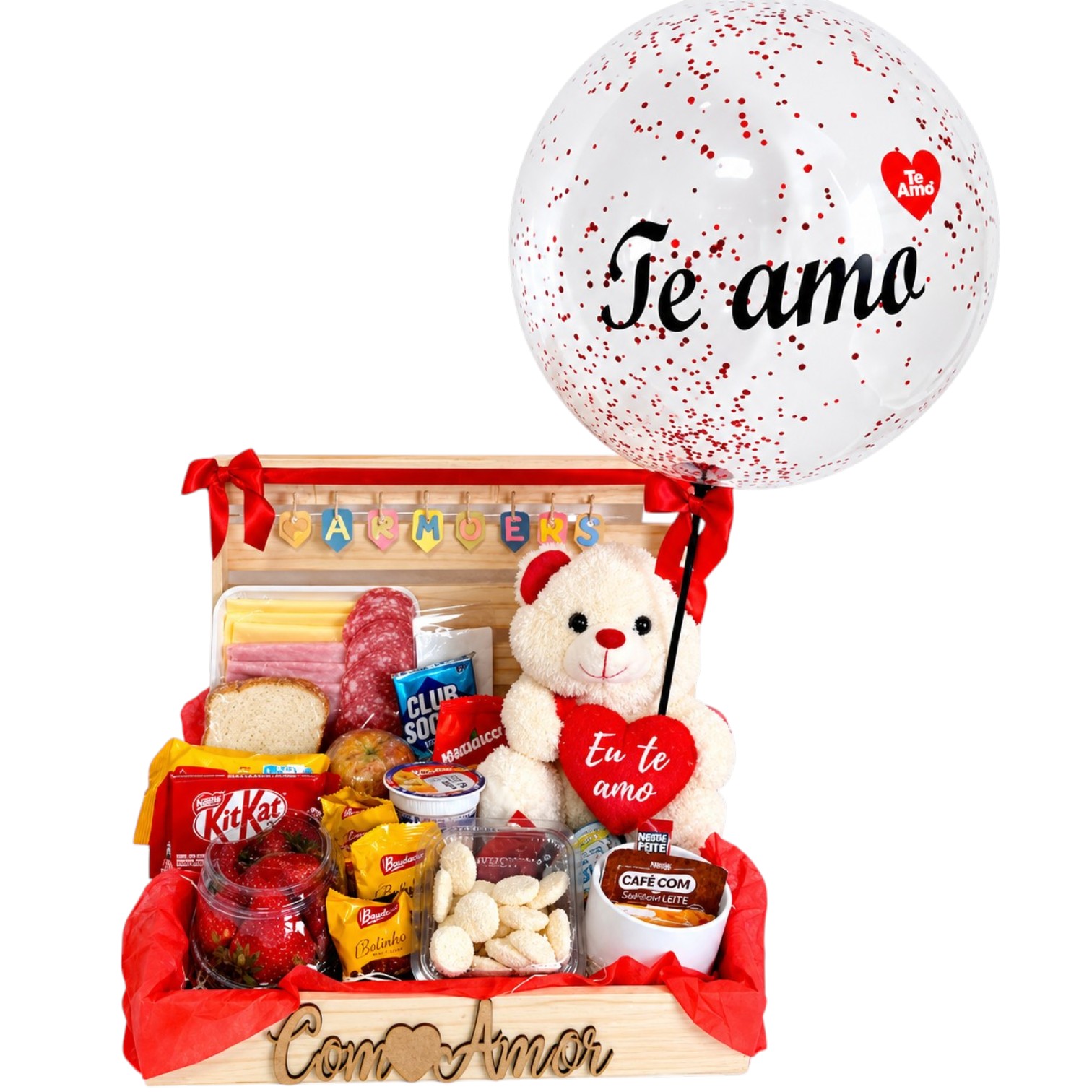 Cesta Anivers�rio - Parab�ns Com Amor