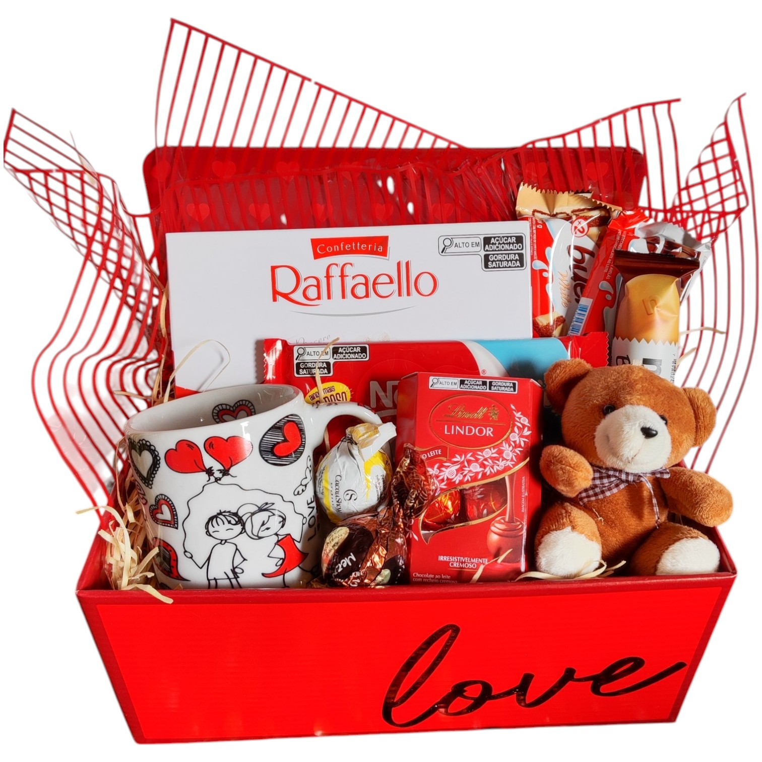 Cesta de chocolate I love you