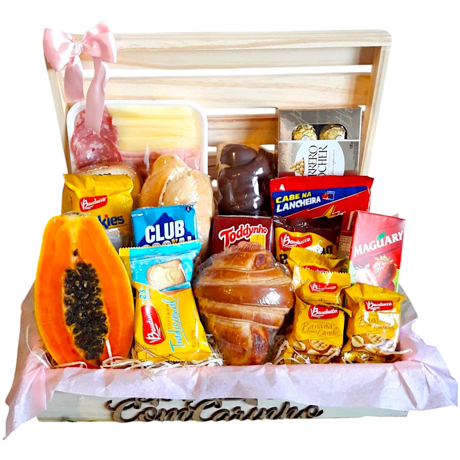 Cesta de Caf da Manh Com Ferrero