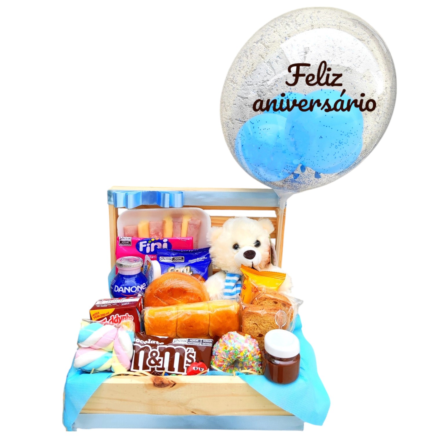 Cesta de caf da manh kids - No azul