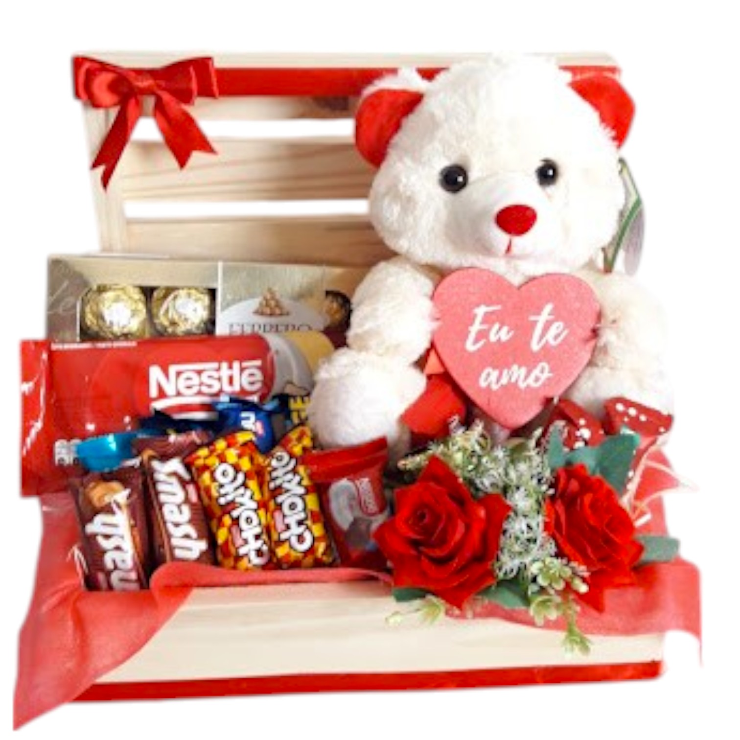 Cesta de Chocolate Com Pelcia