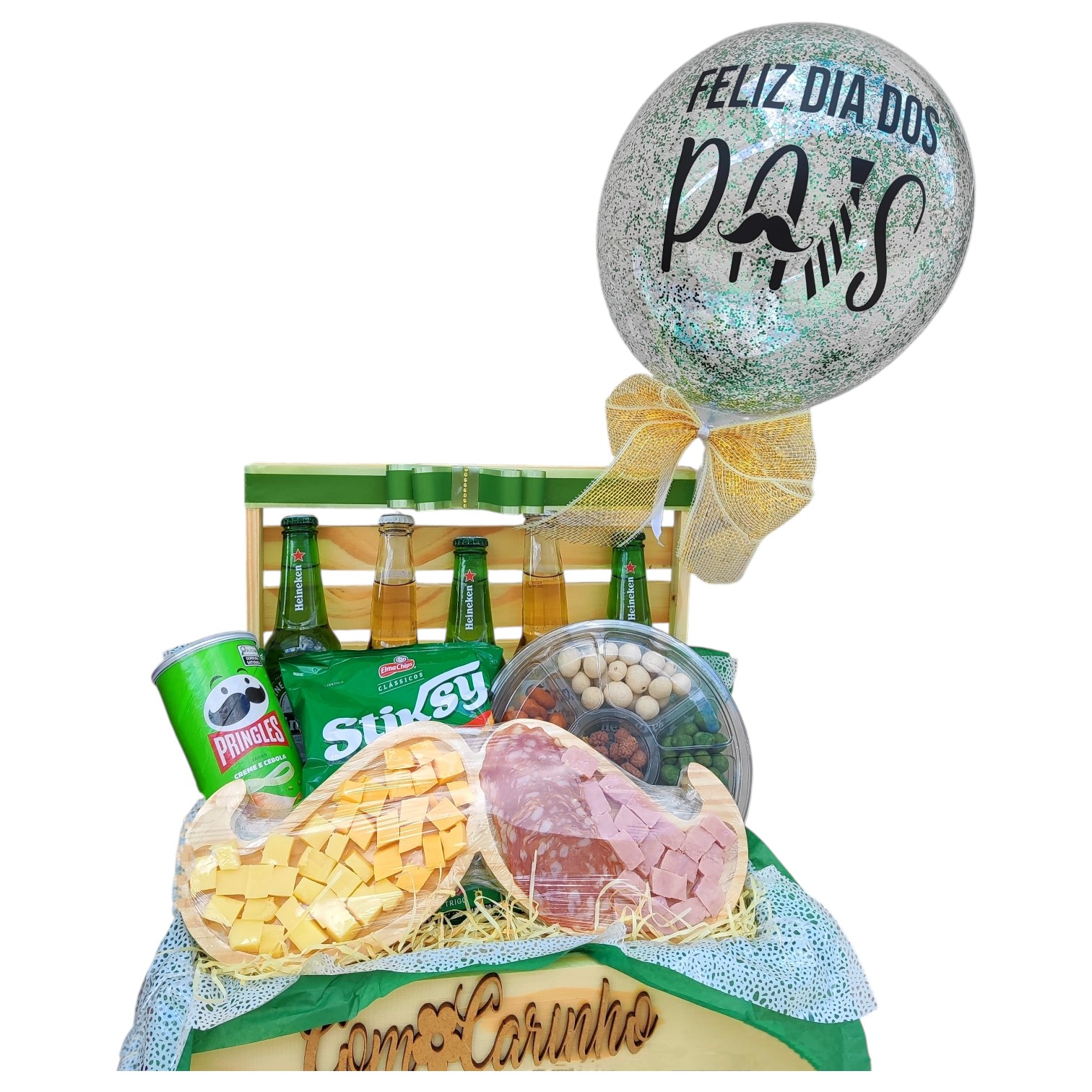 Cesta de cerveja feliz Dia dos pais