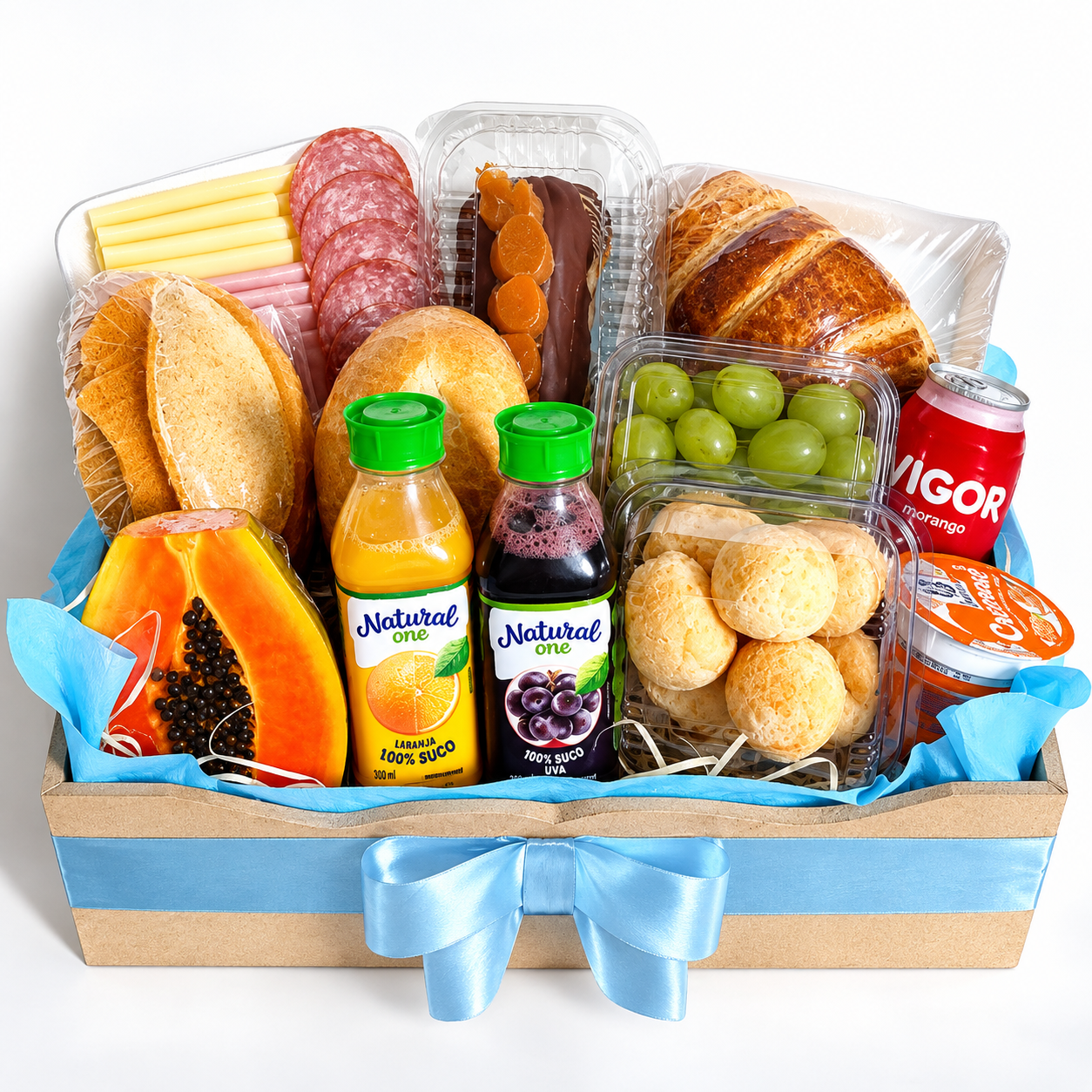 Cesta de caf� da manh� data especial