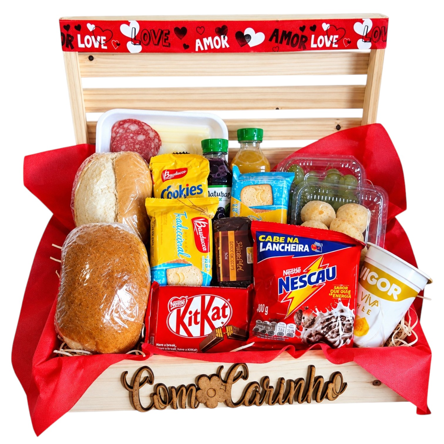 Cesta caf� da manh� para�so de cesta