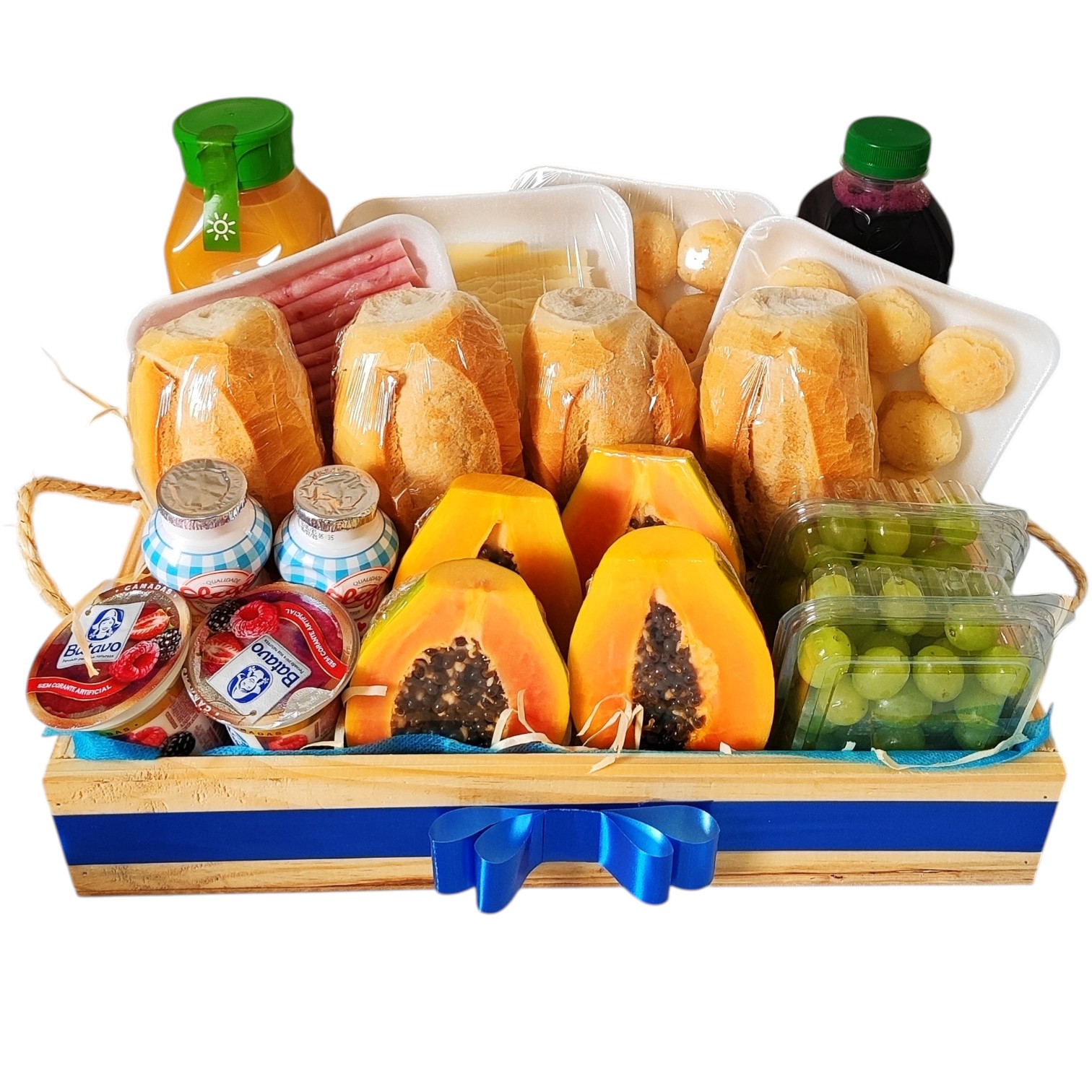 Cesta de caf� da manh�-Serve at� 4 pessoas