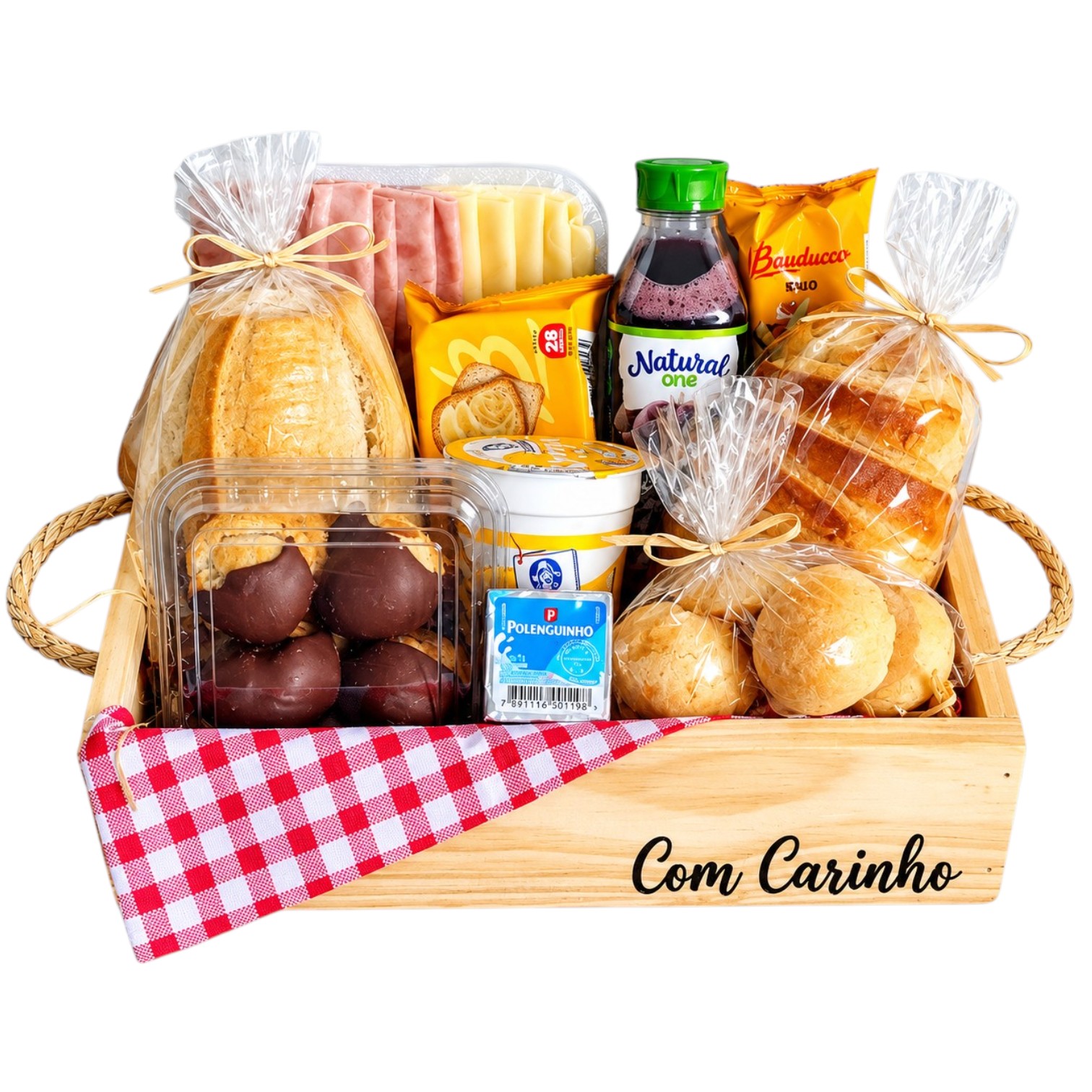 Cesta de caf� da manh� - Com carinho